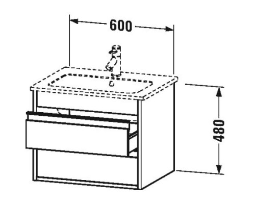 Тумба белый глянец 60 см Duravit Ketho KT642802222