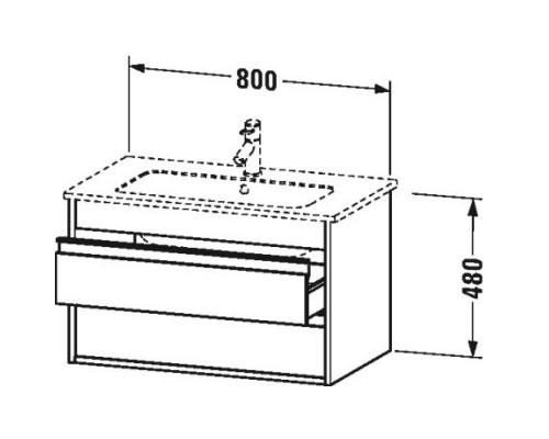 Тумба белый матовый 80 см Duravit Ketho KT642901818