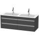 Тумба графит матовый 127 см Duravit Ketho KT643304949