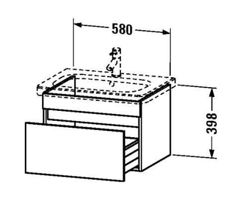 Тумба темный орех 58 см Duravit DuraStyle DS638002121