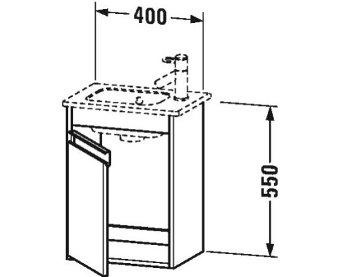 Тумба белый матовый 40 см Duravit Ketho KT6417L1818