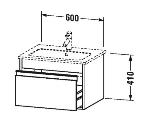 Тумба белый матовый 60 см Duravit Ketho KT641801818