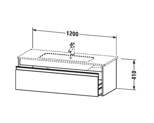 Тумба белый матовый 120 см Duravit Ketho KT642101818