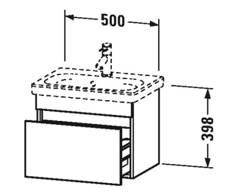 Тумба графит матовый 50 см Duravit DuraStyle DS630304949