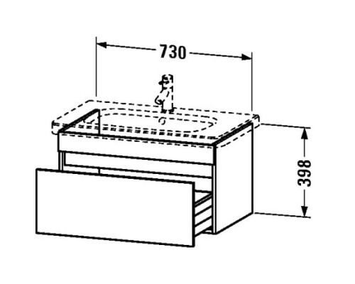 Тумба белый матовый 73 см Duravit DuraStyle DS638101818