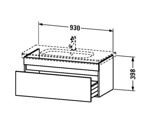 Тумба графит матовый 93 см Duravit DuraStyle DS638204949