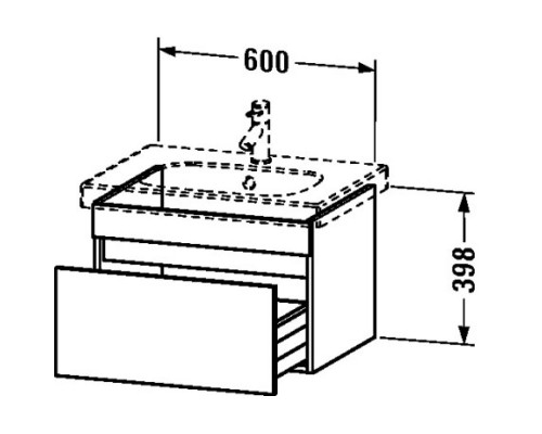 Тумба темный орех 60 см Duravit DuraStyle DS638302121