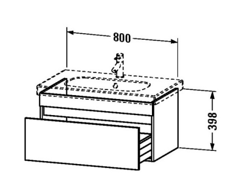 Тумба орех 80 см Duravit DuraStyle DS638407979