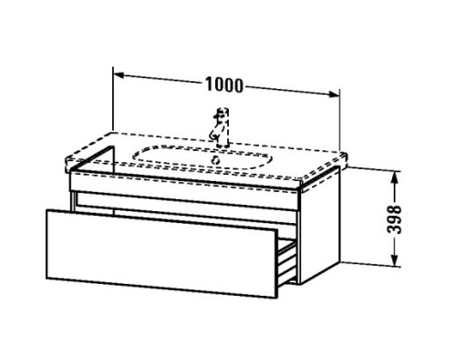 Тумба белый матовый 100 см Duravit DuraStyle DS638501818