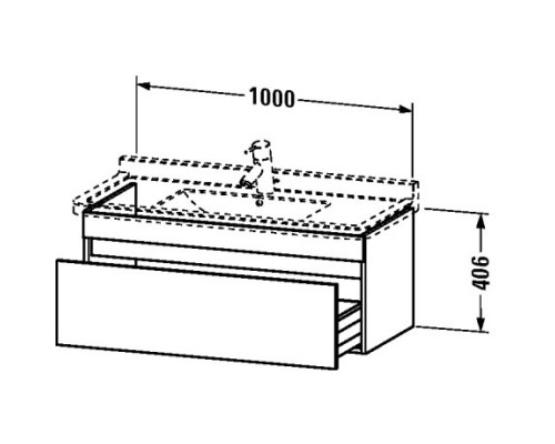 Тумба белый матовый 100 см Duravit DuraStyle DS638901818