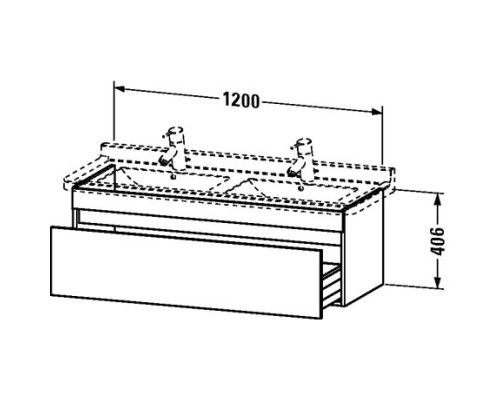 Тумба темный орех 120 см Duravit DuraStyle DS639002121