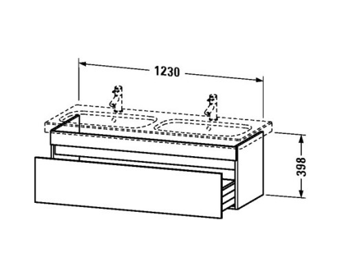 Тумба белый матовый 123 см Duravit DuraStyle DS639801818