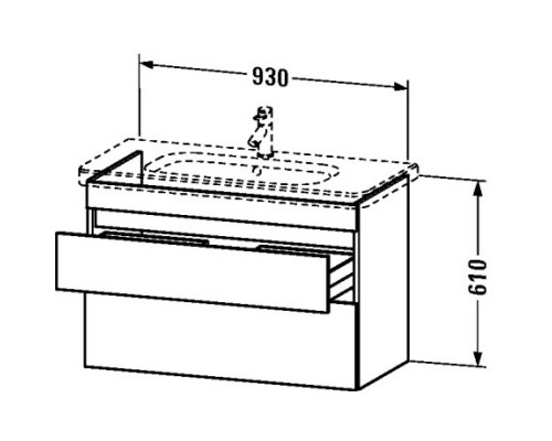 Тумба темный орех 93 см Duravit DuraStyle DS648202121