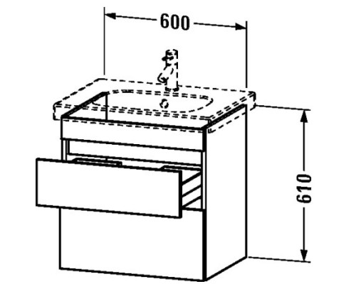 Тумба белый матовый 60 см Duravit DuraStyle DS648301818