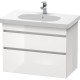 Тумба белый глянец 80 см Duravit DuraStyle DS648402222