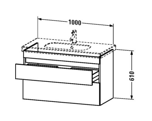 Тумба темный орех 100 см Duravit DuraStyle DS648502121