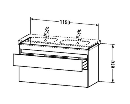 Тумба темный орех 115 см Duravit DuraStyle DS648602121