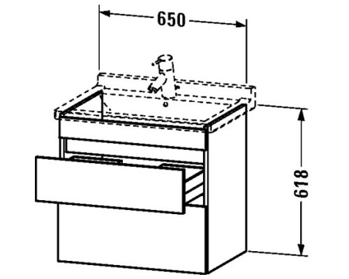 Тумба белый матовый 65 см Duravit DuraStyle DS648701818