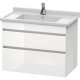 Тумба белый глянец 80 см Duravit DuraStyle DS648802222