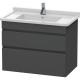 Тумба графит матовый 80 см Duravit DuraStyle DS648804949