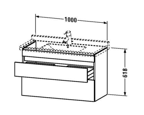 Тумба белый глянец 100 см Duravit DuraStyle DS648902222