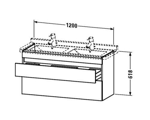 Тумба белый матовый 120 см Duravit DuraStyle DS649001818