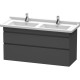 Тумба графит матовый 120 см Duravit DuraStyle DS649004949