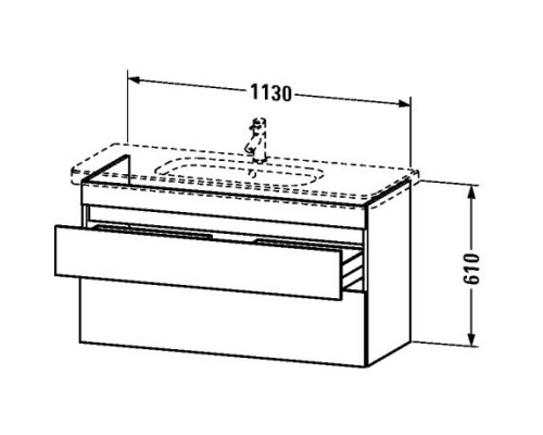 Тумба графит матовый 113 см Duravit DuraStyle DS649504949