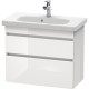 Тумба белый глянец 73 см Duravit DuraStyle DS649902222