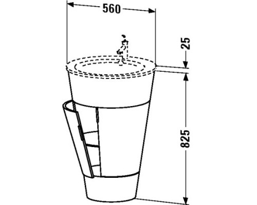 Тумба американский орех 56 см Duravit Starck S1952001313