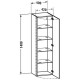 Пенал подвесной бетонно-серый матовый R Duravit DuraStyle DS1219R0707