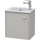 Тумба бетонно-серый матовый 42 см Duravit Brioso BR4000L0707