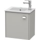 Тумба бетонно-серый матовый 42 см Duravit Brioso BR4000L1007