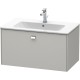 Тумба бетонно-серый матовый 82 см Duravit Brioso BR400201007