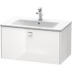 Тумба белый глянец 82 см Duravit Brioso BR400201022