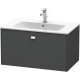 Тумба графит матовый 82 см Duravit Brioso BR400201049