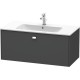 Тумба графит матовый 102 см Duravit Brioso BR400301049