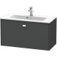 Тумба графит матовый 82 см Duravit Brioso BR401101049