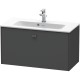 Тумба графит матовый 82 см Duravit Brioso BR401104949