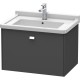 Тумба графит матовый 67 см Duravit Brioso BR404101049