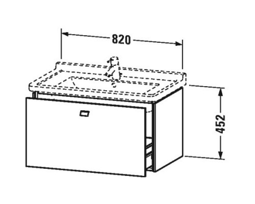 Тумба черный дуб 82 см Duravit Brioso BR404201016