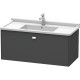 Тумба графит матовый 102 см Duravit Brioso BR404301049