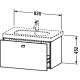 Тумба белый матовый 82 см Duravit Brioso BR404601018