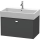 Тумба графит матовый 78,4 см Duravit Brioso BR405501049