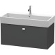 Тумба графит матовый 98,4 см Duravit Brioso BR405601049