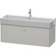 Тумба бетонно-серый матовый 118,4 см Duravit Brioso BR405700707