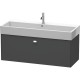 Тумба графит матовый 118,4 см Duravit Brioso BR405701049