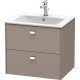 Тумба базальт матовый 62 см Duravit Brioso BR410101043