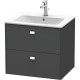 Тумба графит матовый 62 см Duravit Brioso BR410101049