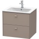 Тумба базальт матовый 62 см Duravit Brioso BR410104343